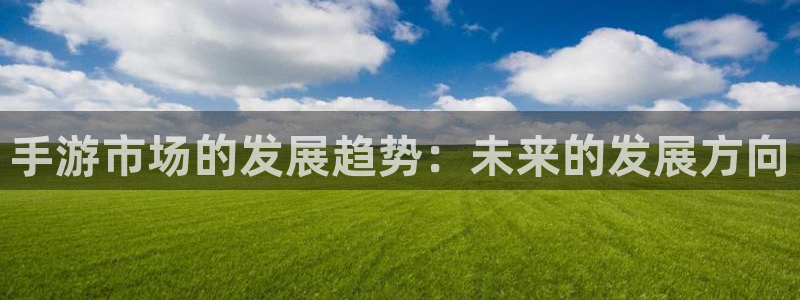 28大神网页：手游市场的发展趋势：未来的发展方向