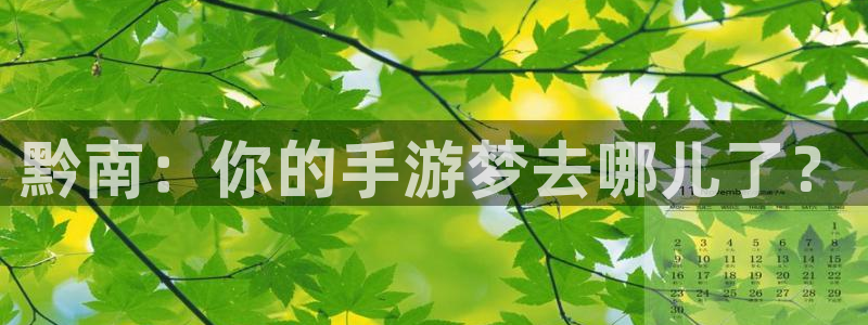 完美电竞预测官网：黔南：你的手游梦去哪儿了？
